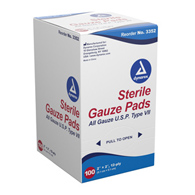 Dynarex Dynarex 3352-Dynarex Sterile Gauze Sponge, 2 x 2 in (CS/2400)