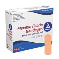 Dynarex Dynarex 3612-dynarex Tan Adhesive Fabric Bandage, 1 x 3 Inch, Adhesive Bandages (CS)