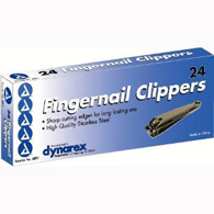 Dynarex 4891 Fingernail Clippers with File, Stainless Steel (BX/24)