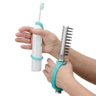 EaZyHold 103 Adaptive Grip Aid, Aqua 2 Pack (large w/ large holes)