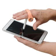 EaZyHold 109 Adaptive Grip Aid, Orange 2 Pack, (medium w/ small holes)
