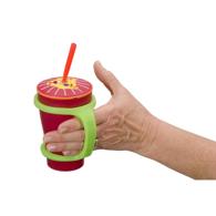 EaZyHold 110 Adaptive Grip Aid, Lime Sippy Cup 2 Pack (extra-large w/ XL holes)