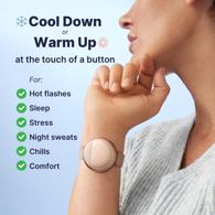 Embr Wave Cooling and Warming Wristband - Personalized Thermal Relief  - Rose Gold