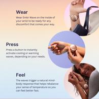 Embr Wave Cooling and Warming Wristband - Personalized Thermal Relief  - Rose Gold