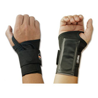 ProFlex 4000 Ergodyne 70014-Wrist Support ProFlex 4000 Single Strap Elastane/Elastic/Polyester Left Hand Black (EA/1)