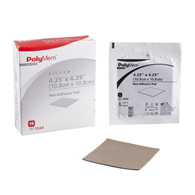 PolyMem Silver Ferris Manufacturing 1044-PolyMem Nonadhesive Silver Foam Dressing, 4 x 4 in, Silver Dressings (EA/1)