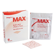 PolyMem Max 5045 Non-Adhesive Foam Dressing w/out Border, 4-1/2 x 4-1/2 in (CS/20)