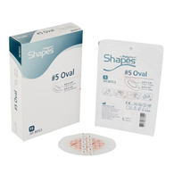PolyMem Shapes 8053 Shapes Adhesive Foam Dressing with Border, 3-1/2 x 5 in, Oval (CS)