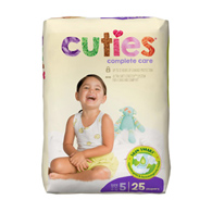 Cuties Complete Care First Quality CDB005-Cuties Complete Care Diapers, Size 5, Baby Diapers (PK)