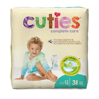 Cuties Complete Care First Quality CR4001-Cuties Premium Diaper, Size 4, Baby Diapers (CS)