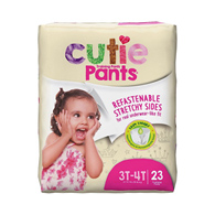Cutie Pants First Quality CR8008-Cutie Pants Training Pants, Female, Toddler, Disposable, Heavy Absorbency, Pink (BG/23)