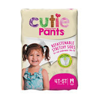 Cutie Pants First Quality CR9008-Cutie Pants Training Pants, Female, Toddler, Disposable, Heavy Absorbency, Pink (BG/19)