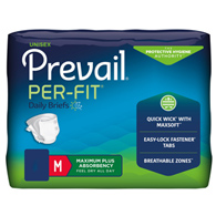 Prevail Per-Fit First Quality PF-012/2-Prevail Per-Fit Adult Briefs Maximum Plus Absorbency, Medium, Adult Briefs & (PK/20)