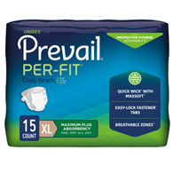Prevail Per-Fit First Quality PF-014/1-Prevail Per-Fit Maximum Incontinence Brief, Extra Large, Adult Briefs & (CS/60)