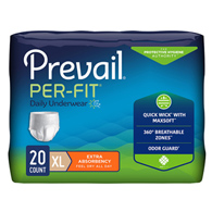 Prevail Per-Fit First Quality PF-514/1-Unisex Adult Absorbent Underwear Prevail Per-Fit Pull On with Tear Away Seams (CS/80)