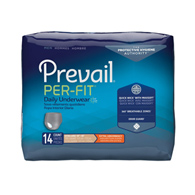 Prevail Per-Fit Men First Quality PFM-514-Prevail Per-Fit Men Adult Moderate Absorbent Underwear, Extra Large, White (CS/56)