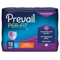 Prevail Per-Fit Women First Quality PFW-513-Prevail Per-Fit Women Extra Absorbent Underwear, Large (BG/18)
