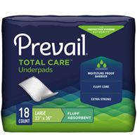Prevail Total Care First Quality PV-418-Prevail Fluff Underpad, 23 x 36 Inch, Underpads (CS)