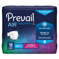 Prevail Air First Quality PVBNG-013CA-Prevail Air Daily Briefs, Size 2, Adult Briefs & Diapers (BG)