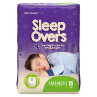 Cuties Sleep Overs First Quality SLP05301-Cuties Sleep Overs Absorbent Underwear, Small/Medium, Overnight & (BG/15)