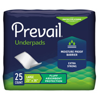 Prevail First Quality UP-150/2-Prevail Total Care Fluff Underpads, Large, Underpads (PK)