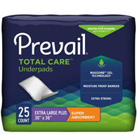 Prevail Total Care First Quality UP-425-Prevail Total Care Super Absorbent Polymer Underpad, 30 x 36 in, Underpads (BG/25)