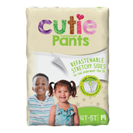 Cutie Pants First Quality WP9001/1-Cutie Pants, Unisex Toddler, Disposable, Heavy Absorbency, Daytime/Overnight, Over (PK/19)