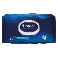 Prevail First Quality WW-720-Prevail Adult Washcloths, Soft Pack, Aloe, Vitamin E, 8" x 12", Perineal Wipes (CS/576)