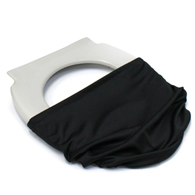 Free2Go Black Commode Seat Cover