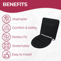 Free2Go Black Commode Seat Cover