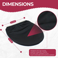 Free2Go Black Commode Seat Cover