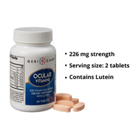 Geri-Care Geri-Care 631-06-GCP-Geri-Care Eye Vitamin & Mineral Supplement with Lutein, Miscellaneous Vitamins & (CS/12)