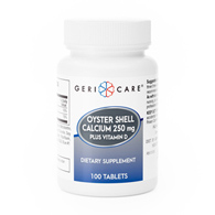 Geri-Care Geri-Care 731-01-GCP-Geri-Care Oyster Shell Calcium Plus Vitamin D Joint Health Supplement, Vitamins & (CS/12)