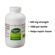 Geri-Care Geri-Care 841-10-GCP-Geri-Care Ascorbic Acid Vitamin C Supplement, Vitamin C Supplements (BT/1000)