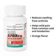 Geri-Care Geri-Care 911-36-GCP-Geri-Care Low Strength Aspirin Pain Relief, Pain Relief (CS)