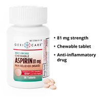 Geri-Care Geri-Care 911-36-GCP-Geri-Care Low Strength Aspirin Pain Relief, Pain Relief (CS)