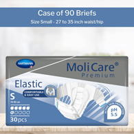 MoliCare Premium Elastic 6D Hartmann 165271-MoliCare Premium Elastic Incontinence Brief, 6D, Small, Adult Briefs & (BG/30)