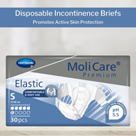 MoliCare Premium Elastic 6D Hartmann 165271-MoliCare Premium Elastic Incontinence Brief, 6D, Small, Adult Briefs & (BG/30)
