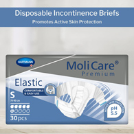 MoliCare Premium Elastic 6D Hartmann 165271-MoliCare Premium Elastic Incontinence Brief, 6D, Small, Adult Briefs & (CS/90)