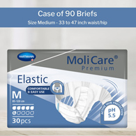 MoliCare Premium Elastic 6D Hartmann 165272-MoliCare Premium Elastic Incontinence Brief, 6D, Medium, Adult Briefs & (BG/30)