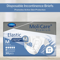 MoliCare Premium Elastic 6D Hartmann 165272-MoliCare Premium Elastic Incontinence Brief, 6D, Medium, Adult Briefs & (CS/90)