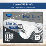 MoliCare Premium Elastic 10D Hartmann 165673-MoliCare Premium Elastic Incontinence Brief, 10D, Large, Adult Briefs & (CS/56)