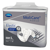 MoliCare Premium Elastic 10D Hartmann 165673-MoliCare Premium Elastic Incontinence Brief, 10D, Large, Adult Briefs & (CS/56)