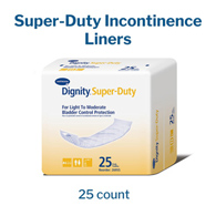 Dignity Super-Duty Hartmann 26955-Dignity Incontinence Liner 4" x 12", Moderate Absorbency, Polymer Core, One Size (BG/25)