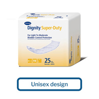Dignity Super-Duty Hartmann 26955-Dignity Incontinence Liner 4" x 12", Moderate Absorbency, Polymer Core, One Size (BG/25)