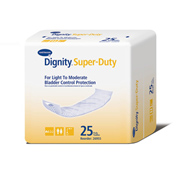 Dignity Super-Duty Hartmann 26955-Dignity Incontinence Liner 4" x 12", Moderate Absorbency, Polymer Core, One Size (BG/25)