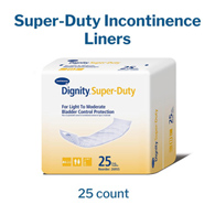 Dignity Super-Duty Hartmann 26955-Dignity Incontinence Liner 4" x 12", Moderate Absorbency, Polymer Core, One Size (CS/200)