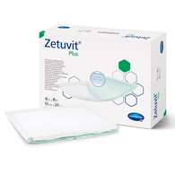 Zetuvit Plus Hartmann 413112-Zetuvit Plus Sterile Superabsorbent Dressing, 6 x 8 in, Cellulose Dressings (BX/10)
