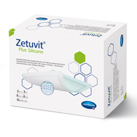 Zetuvit Plus Silicone Non-Bordered Hartmann 413114-Zetuvit Plus Silicone Super Absorbent Dressing, 3 x 3 in (BX/10)