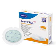 Zetuvit Plus Silicone Border Hartmann 413908-Zetuvit Plus Silicone Border Super Absorbent Dressing, 5 x 6 in Oval (EA/1)